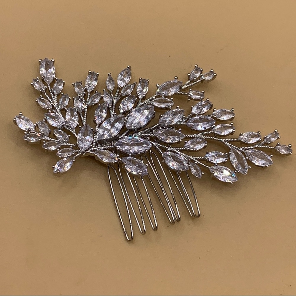 3" Elegant Silver Hair Comb